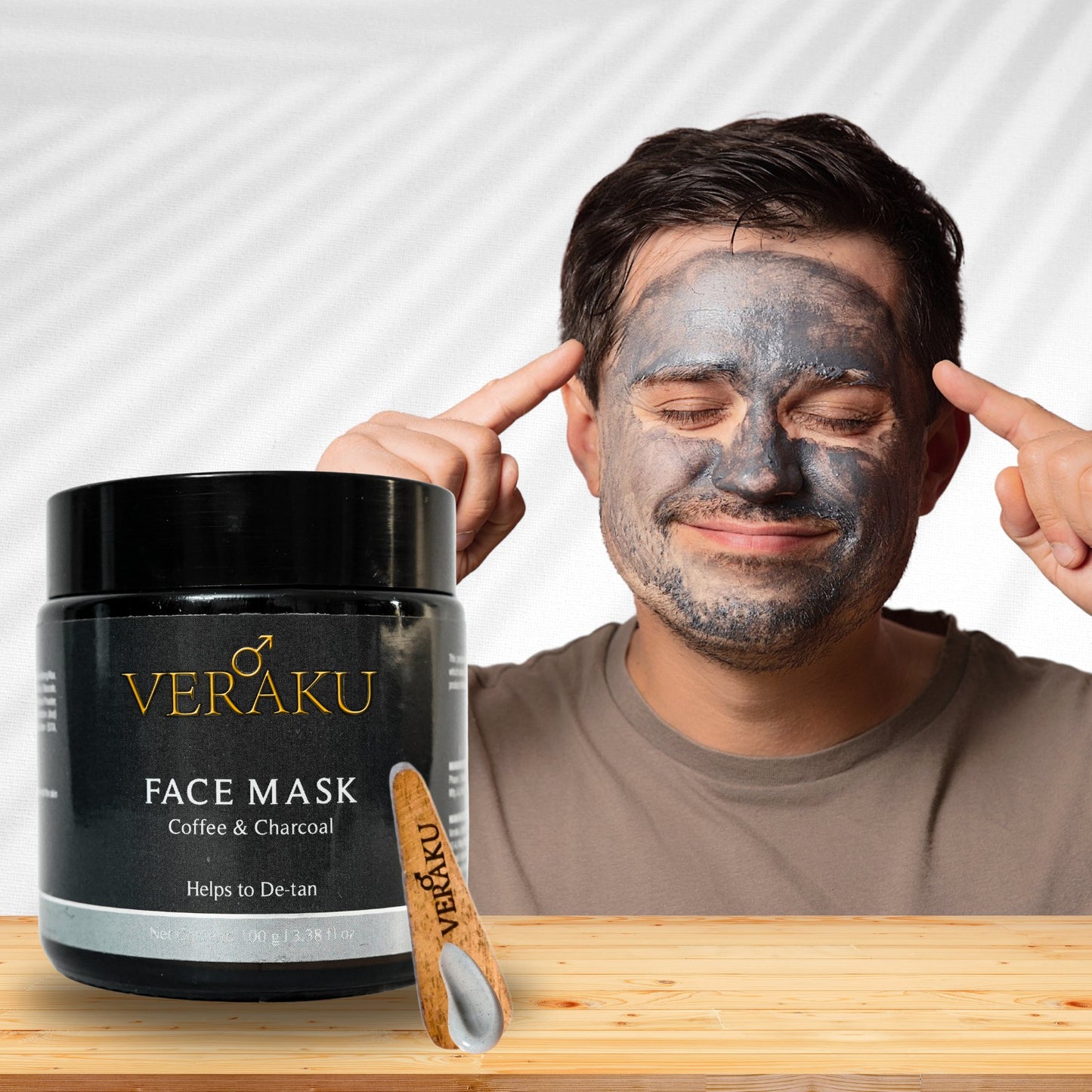 Coffee Face Scrub | Charcoal Face Mask | COMBO PACK | For Men - Veraku