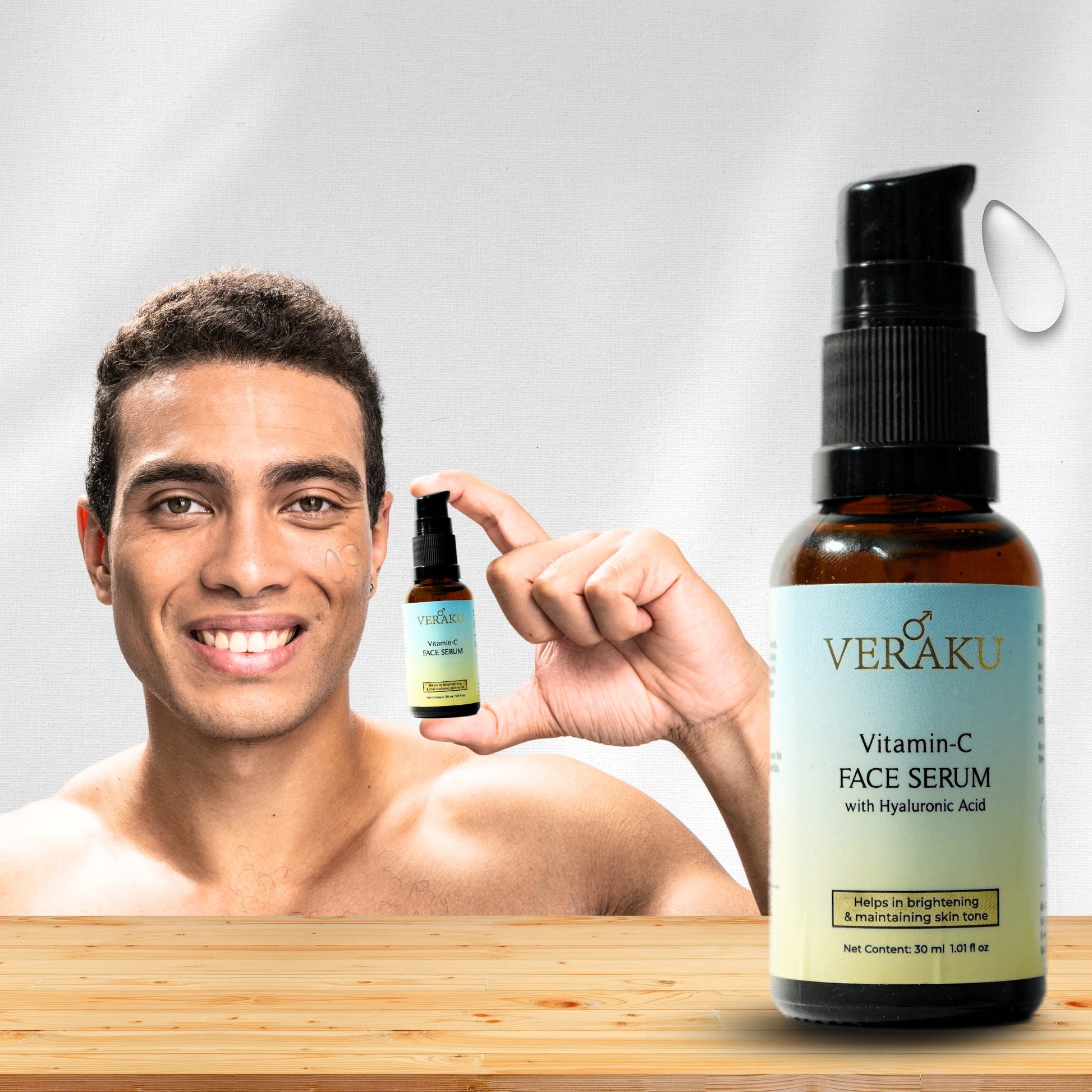 Coffee Face Scrub | Vitamin-C Face Serum | COMBO PACK | For Men - Veraku