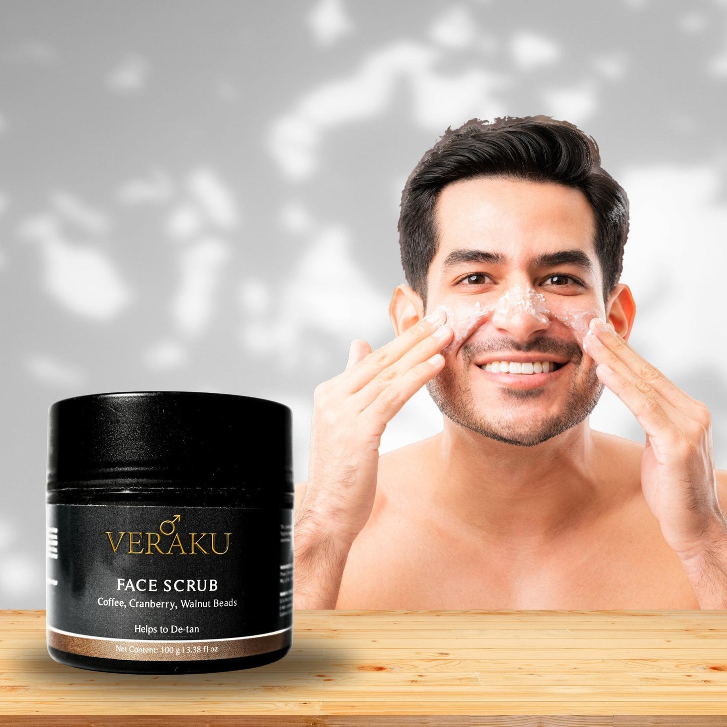 Coffee Face Scrub | Vitamin-C Face Serum | COMBO PACK | For Men - Veraku