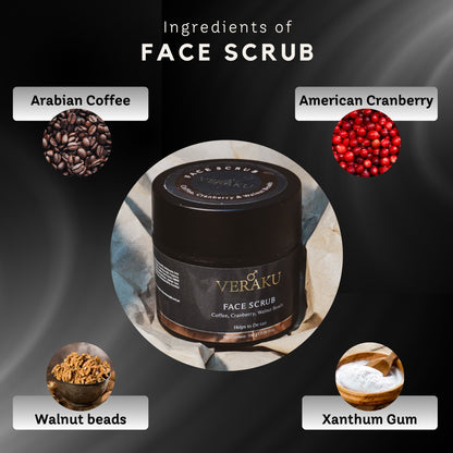 Coffee Face Scrub | Lip Balm | Beard Comb | COMBO PACK | For Men - Veraku