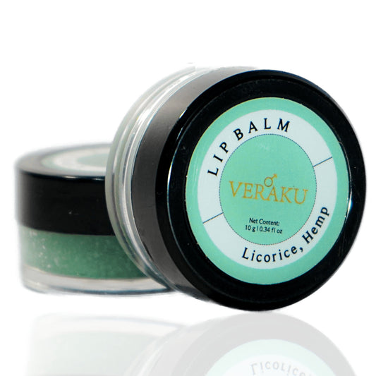 Lip Balm | for Dry & Chapped Lips | with Licorice & Hemp (10GM) - Veraku