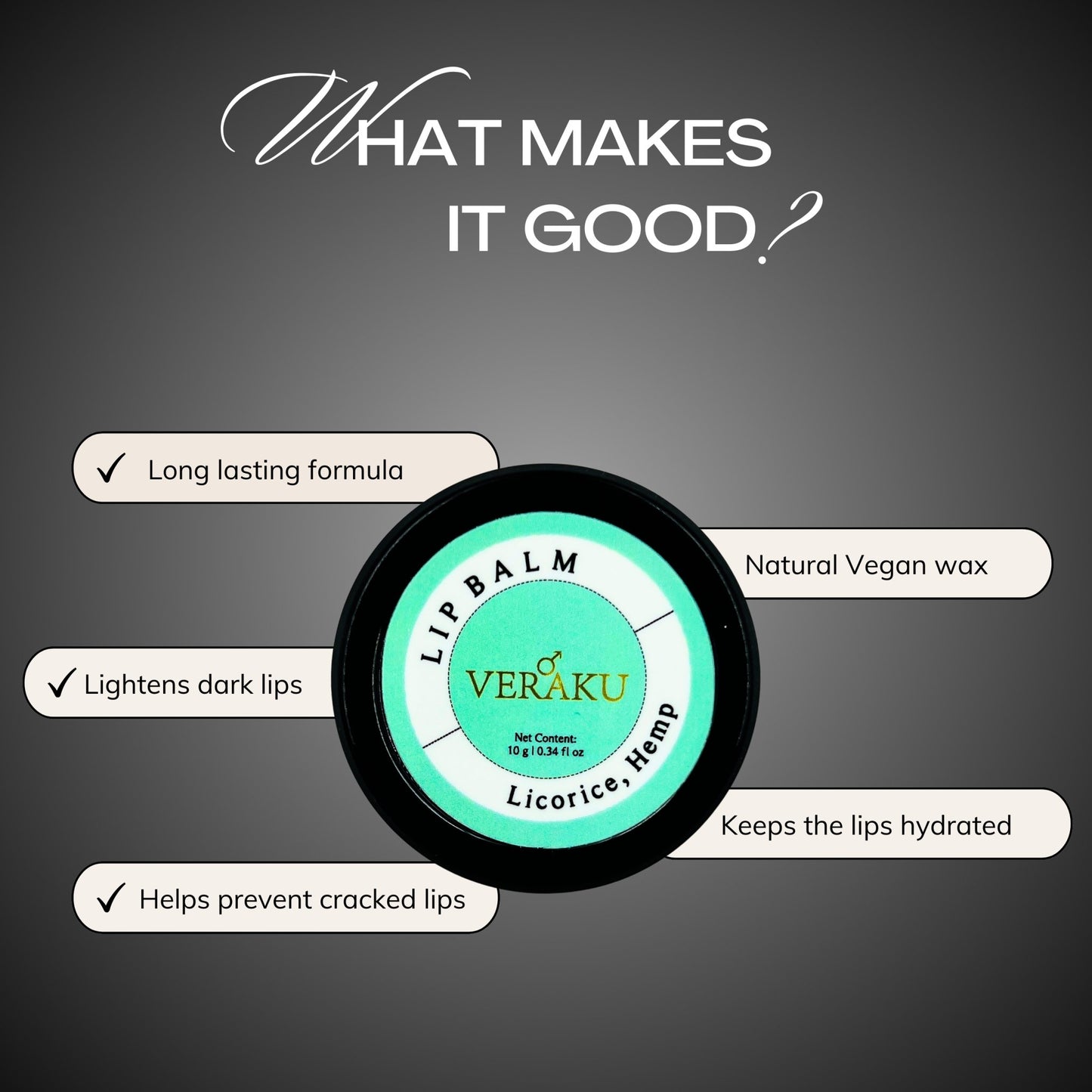 Vitamin-C Face Serum | Lip Balm | Beard Comb | COMBO PACK | For Men - Veraku